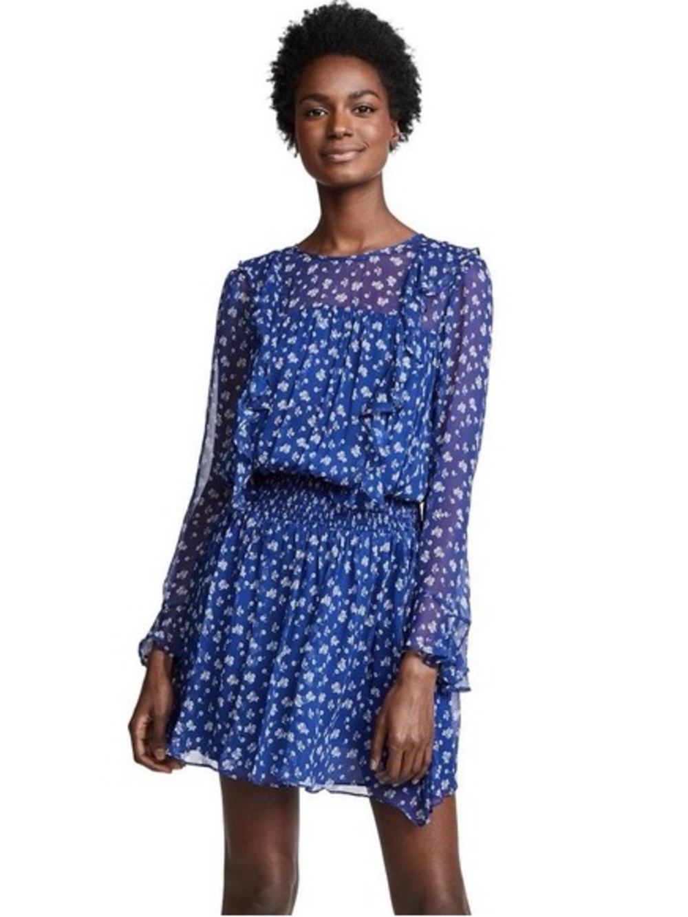 Shoshanna Alene Blue Floral Silk Mini Dress Size 2